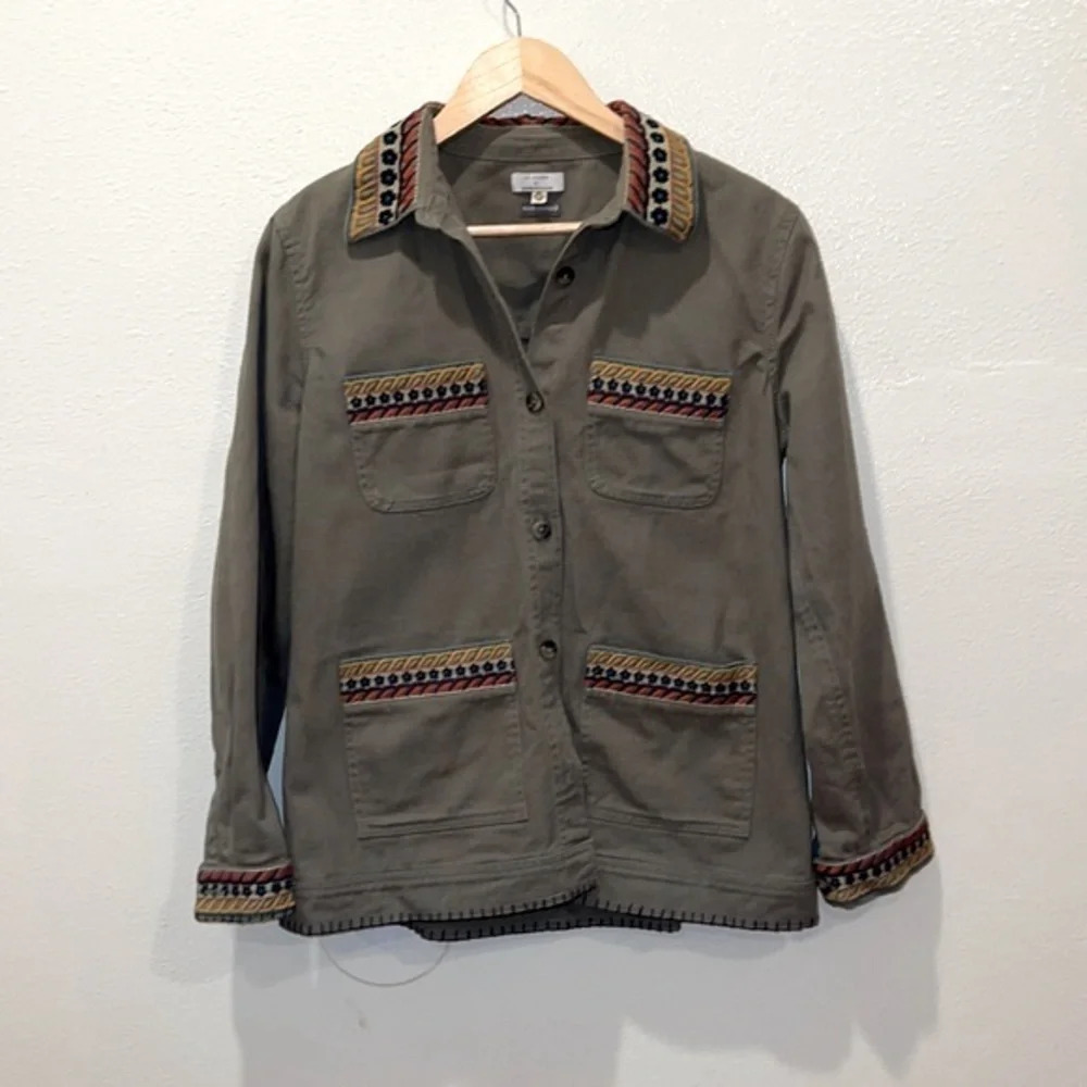 Anthropologie X La Fuori Embroidered Utility Jacket in small. - Picture 2 of 7